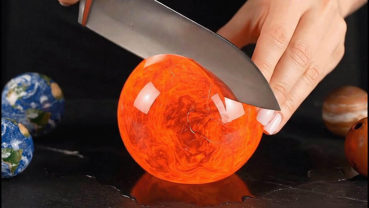 Glass Planets AI ASMR Cutting Video - Part 2 | Oddly Satisfying