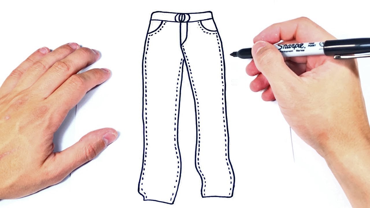 Cómo dibujar un Pantalon Paso a Paso | Dibujo de Pantalon - thptnganamst.edu.vn