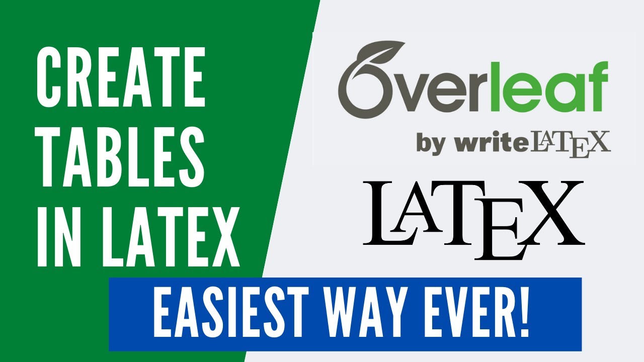 Easiest Way To Make Tables In Latex - Shortcut