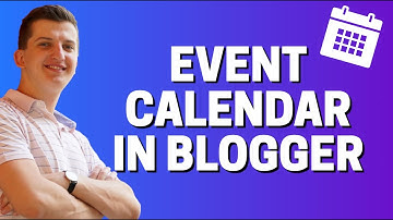 How To Add Event Calendar Blogger