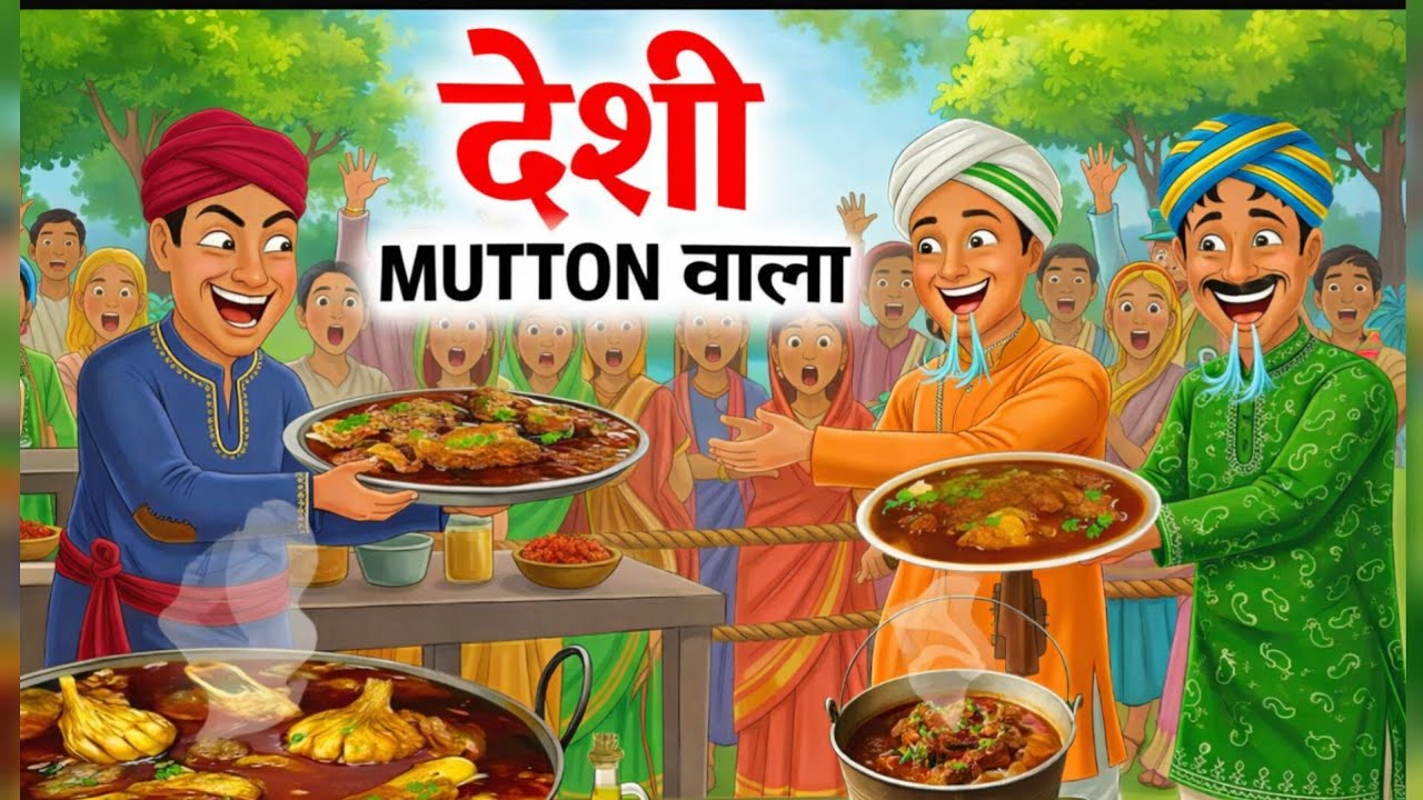 देशी मटन वाला | Desi Mutton Wala | Hindi Kahaniyan | Food Kahani | Cartoon Story | Hindi Kahani 