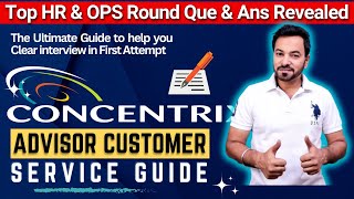 Concentrix Interview Questions and Answers | HR \& Ops Round Question and Answers Revealed