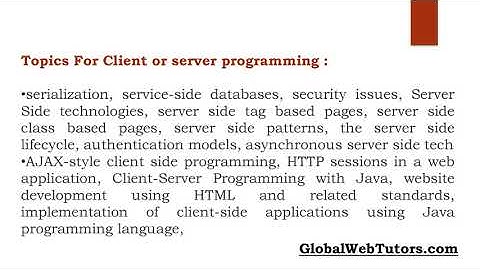 Client or Server programming Assignment Help globalwebtutors