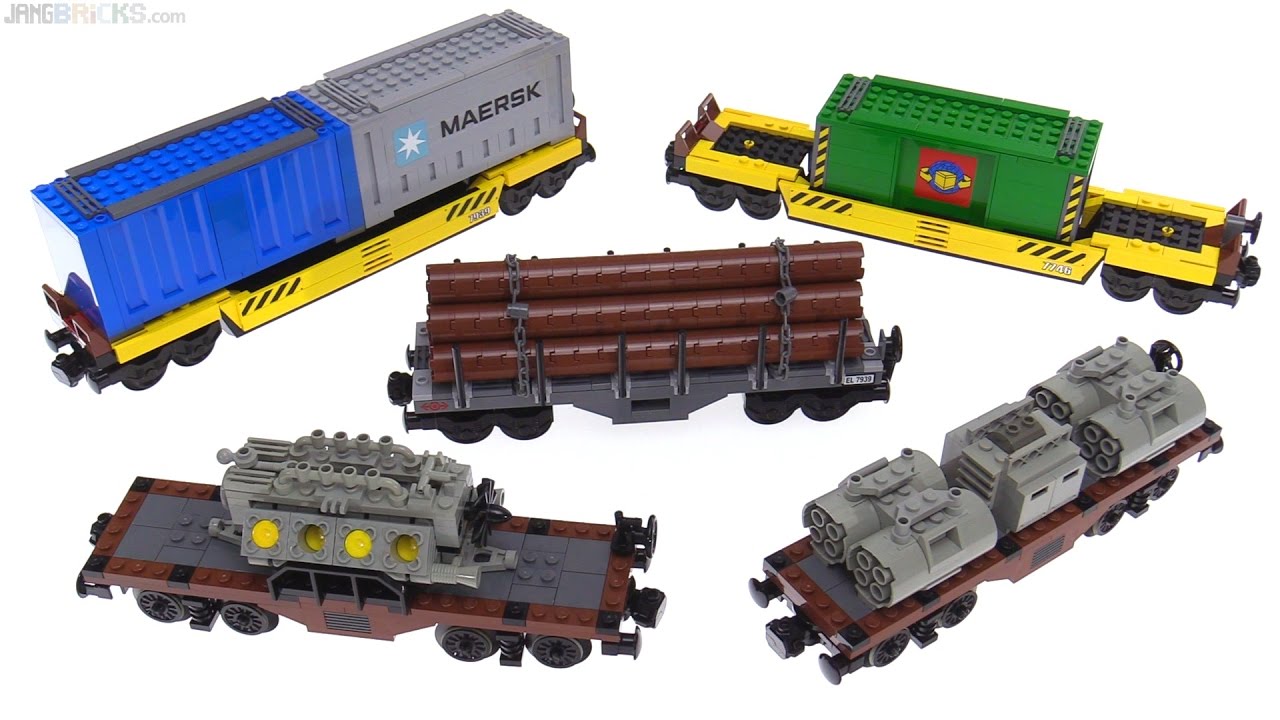 skøn nødvendighed pølse Five new custom LEGO train flatcar MOCs - YouTube