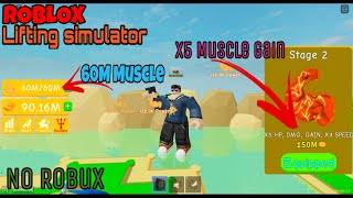 Stage 2 Roblox Lifting Simulator X5 Muscle Gain - Ch2