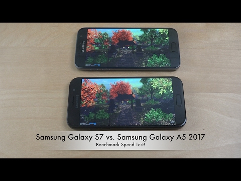 Samsung Galaxy S7 vs. Samsung Galaxy A5 2017 Benchmark Speed Test!
