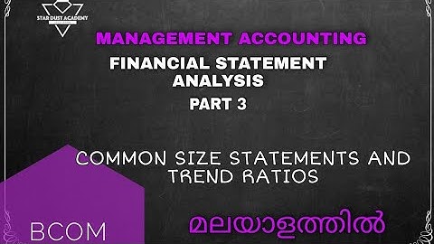 Financial Statement Analysis Part 3 Common size statements trend ratios Bcom | Management Accounting