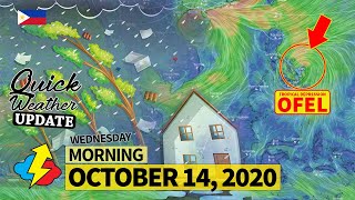 TROPICAL DEPRESSION OfelPH | Weather update today AM | WEDNESDAY– OCTOBER 14, 2020  Weather Forecast