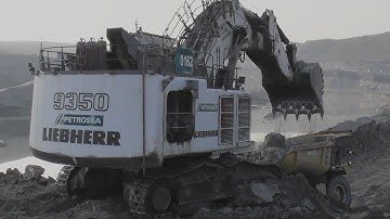 One of the Biggest Mining Machines in the World: Liebherr R 9350 Excavator - Coal Mining Operations
