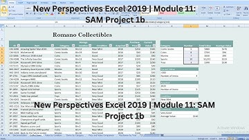 New Perspectives Excel 2019 | Module 11: SAM Project 1b #newperspective #module11 #samproject1b