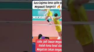 kara bajema kena spike headshoot Megatron Megawati terkini terbaru #viral