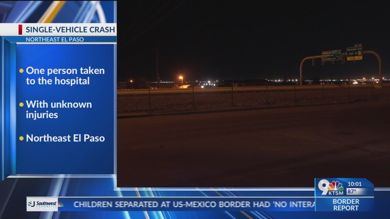 One person injured after crash in Northeast El Paso - YouTube