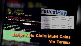 Script Auto Claim Multi Coins Faucetpay | Auto Withdraw