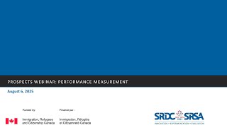 PROSPECTS  - Virtual Workshop 1 - Performance Measurement