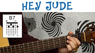 "Hey Jude" The Beatles | Easy Guitar Tutorial, Basic Chords and Strumming chords