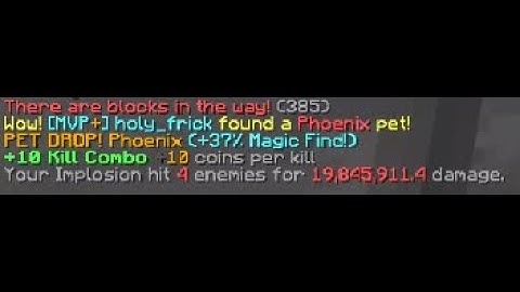 getting the rarest drop in hypixel skyblock (Legendary Phoenix Pet)