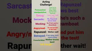 Acting challenge! #rapunzel #tangled#acting#actingchallenge #challenge#lyrics#fyp #foryou#shorts