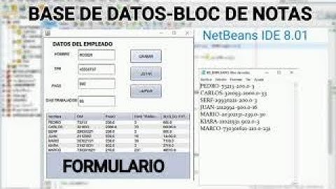 🔺Base de datos en un bloc de notas🔺NetBeans 2022