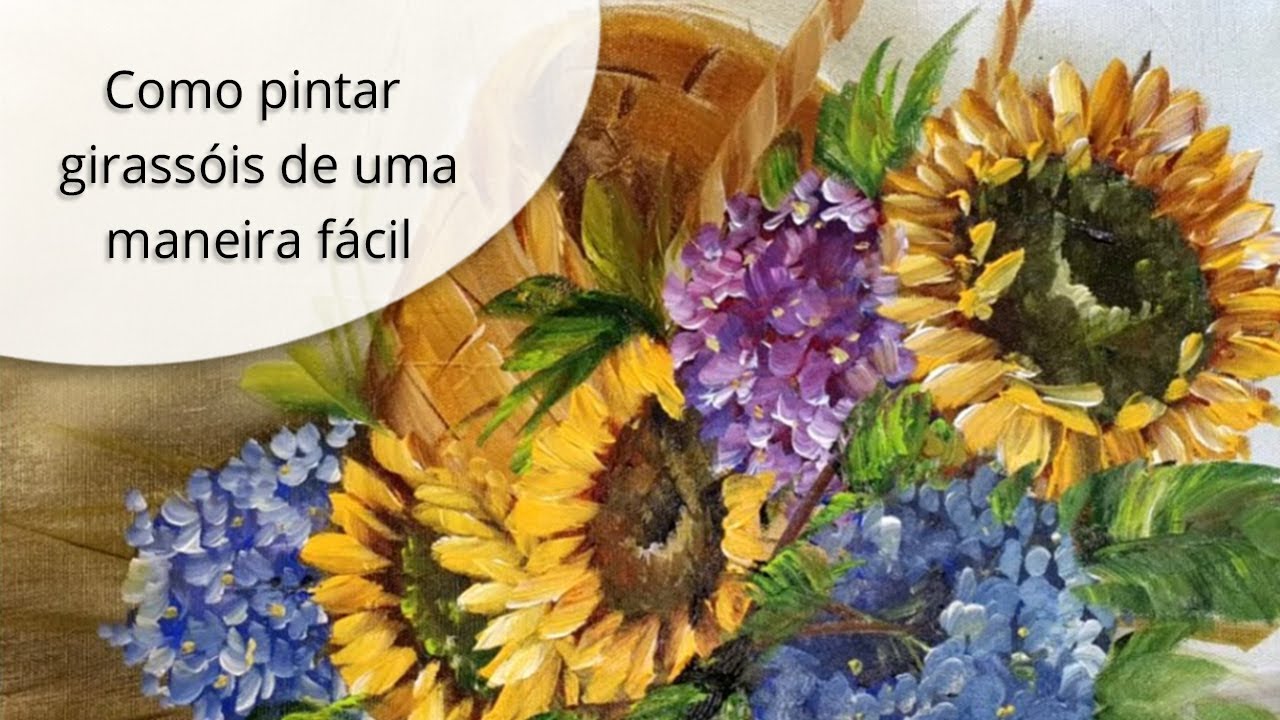 Como pintar girassóis de uma maneira fácil