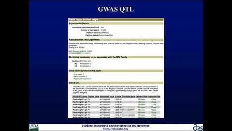 SoyBase genetics and genomics - David Grant