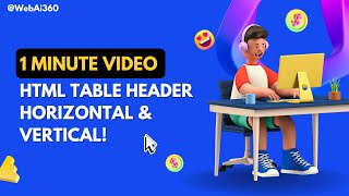 Html Table Header Horizontal & Vertical