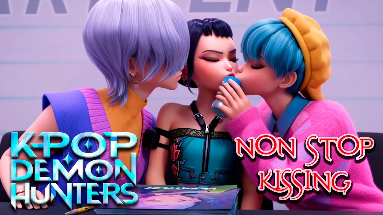 Huntrix & Saja Boys Can’t Resist! 💋 Nonstop Kissing in KPop Demon Hunters Fan Edit