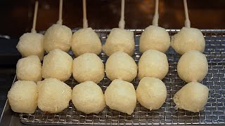 Taiwanese Street Food - Deep Fried Milk Balls at Raohe Night Market, Taipei