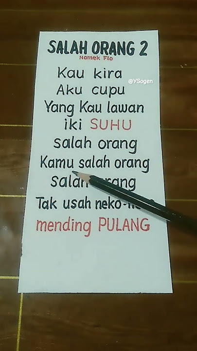Lirik lagu 'Salah Orang 2' ||Namek Flo #remix#liriklagu #trending