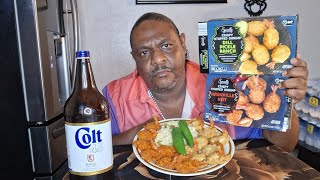 NASHVILLE HOT &amp; DILL PICKLE RANCH  CRISPY STUFFED SHRIMP WITH A 40 OZ COLT 45 NO CHAIN LETTER FOR ME