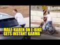 WATCH: E-Bike Male-Karen’s Road Rage Backfires Instantly