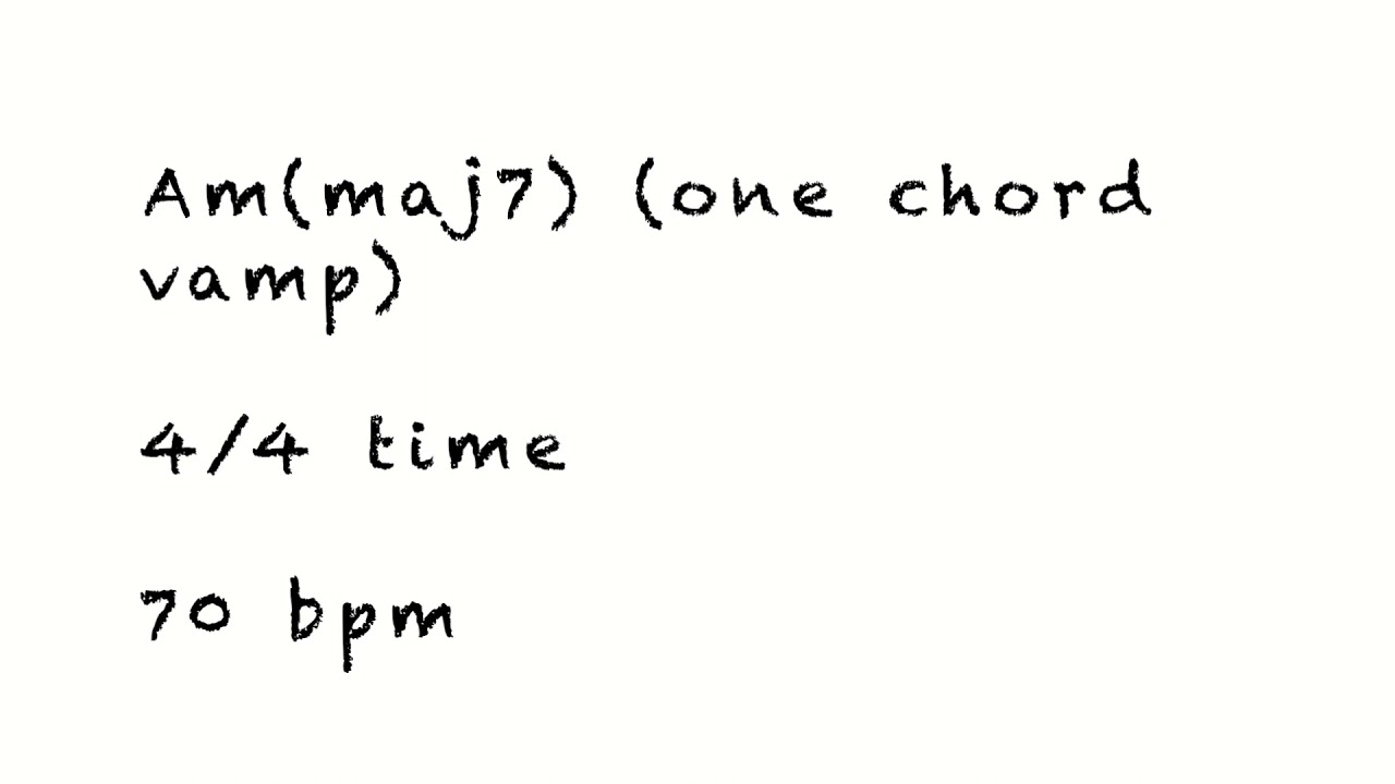 Am(maj7) Backing Track