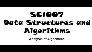 SC1007 Data Structures and Algorithms