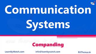 Campanding | Hindi/ Urdu | Communication System by Raj Kumar Thenua