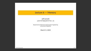 ECE 350 Lecture 6: Memory