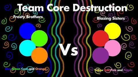 4 VS 4 - Team Core Destruction Marble Battle in Algodoo