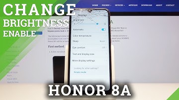 How to Activate Auto-Brightness in HONOR 8A – Auto Adjust Screen Intensity