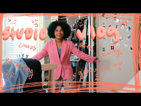 STUDIO VLOG 5// speed paint, sewing, & mini q&a