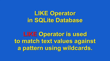 How to use LIKE Clause using SQLite