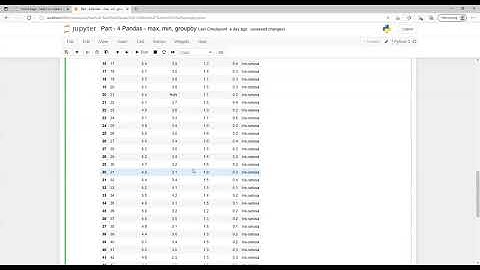 Part   4 Pandas   max, min, group by