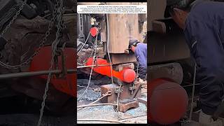 The technique of forming metal into a cylinder using a forging hammer #shorts