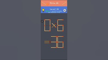 Match Stick Puzzle Level 19 / MA Connects #matchstick #maths #puzzle