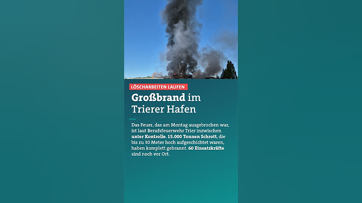 Großbrand in Trierer Hafen