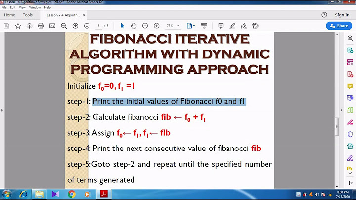 Fibonacci Series and Fibonacci Iterative Algorithm with Dynamic Programming Approach