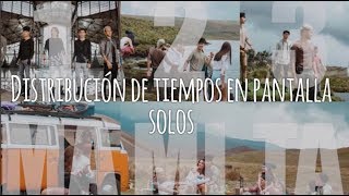 Mamita - CNCO (distribución de tiempo en pantalla solos)