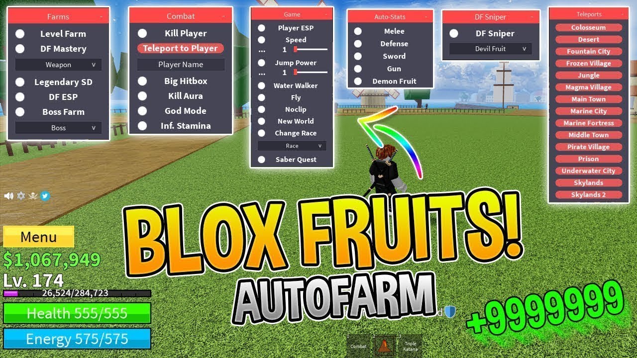 Blox Fruits Script, GuiHack, Devil Fruit Hack, Auto Farm