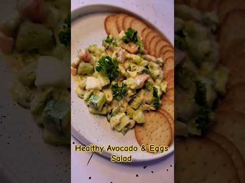 Healthy #avocado #salad#eggs #cucumber #tomato #herbsforhealth #subscribe @MRSKitchenDiariesl#sub
