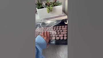 Amazon finds Tiktok With Links | Lovely Typewriter Style Wireless Keyboard with Tablet Stand #shorts