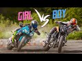 Moto drift battle with worlds best woman stunt rider sarah lezito  ktm vs kawasaki  rokon vlog 139