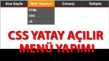 CSS Yatay Açılır Menü