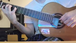 Experimental distortion technique on classical guitar